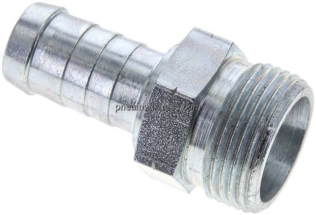 Schlauchnippel 20 S (M30x2), 17 - 18mm, Stahl verzinkt