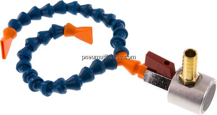 Gelenkschlauch, 1/4", Set mit Magnetfuß: 2 Gelenkschlauchstücke (13 Module), 2 F