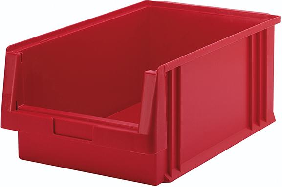 Sichtlagerkasten PLK 1 B315xT500xH200 mm rot LA-KA-PE