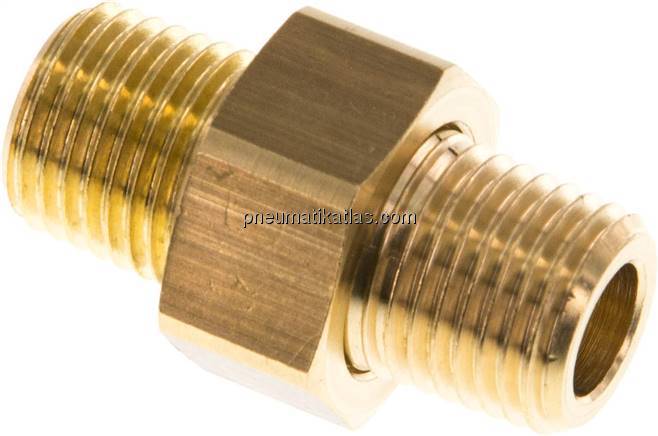 Doppelnippel trennbar R 1/4"-R 1/4", Messing