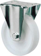 Bockrolle 80mm L410.B10 Platte,Kst.weiß,RL L410.B10.080 BS ROLLEN