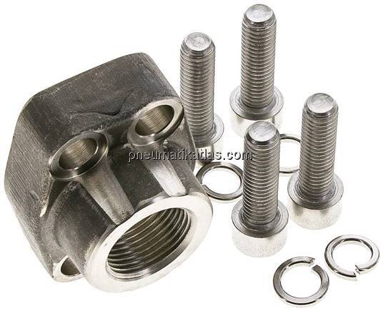 Flanschverschraubung 3/4"-SAE (3000 PSI), G 3/4" (IG)