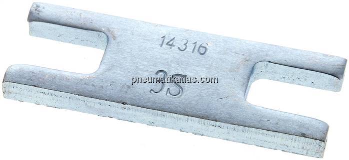 Sicherungsblech für Aufbauschraube (je Klemmbackenpaar wird 1 Stück benötigt), S