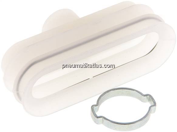 Ovalbalgsauger, 75 x 25mm, Hub 10,5mm, Silikon (60A), transparent