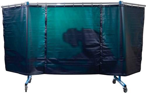 Schutzwand fahrbar dunkelgrün matt SINOtec