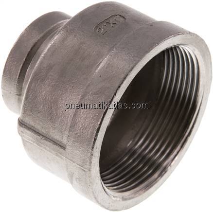 Rundmuffe Rp 2"-Rp 1", 1.4408