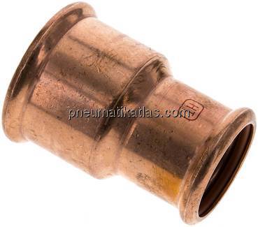 Pressfitting, Reduziermuffe, 54x42mm, Kupfer / Kupferlegierung