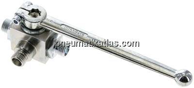 Hochdruck-3-Wege Kugelhahn, T-Bohrung, 8 L (M14x1,5), 0 - 315bar