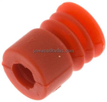Balgsauger, 2,5-fach, Ø 10x4mm, Silikon (65A), rot