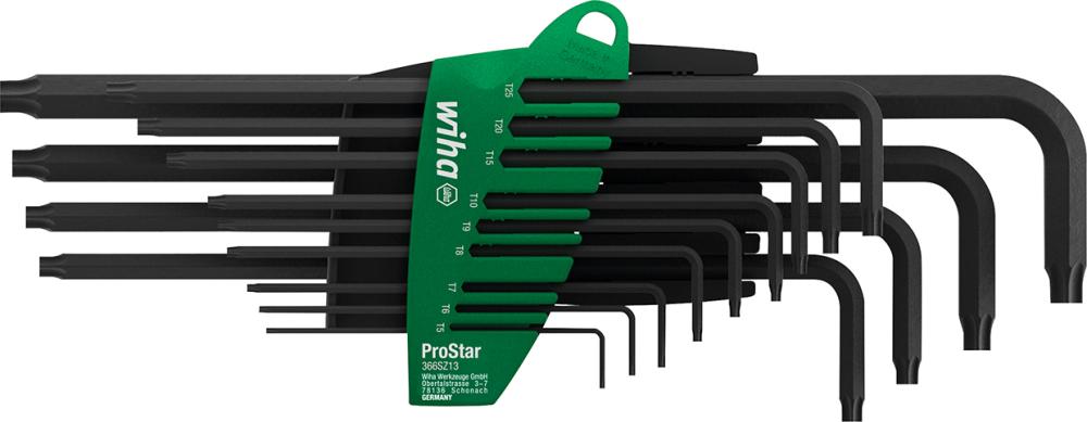 Winkelschraubendreher- Satz im Handhalter 13-teilig T5-T50 schwarz Wiha