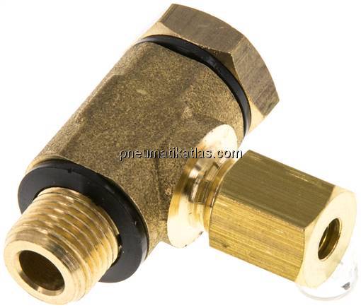 Winkel-Klemmringverschraubung G 1/8"-4 (M8x1)mm, Messing