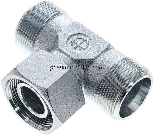 Einstellb. T-Schneidringverschraubung 30 S (M42x2), ohne Mutter & Schneidring, S