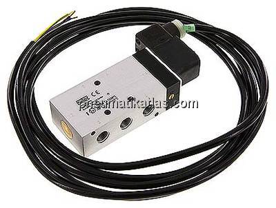 5/2-Wege Magnetventil, G 1/4", Luftfeder, 230 V AC, ATEX-Zulassung