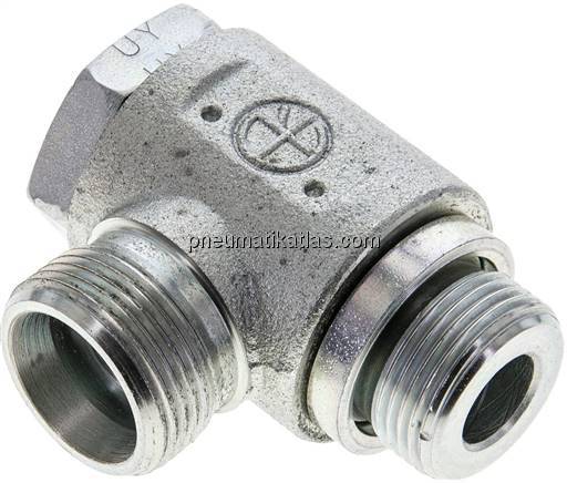 Winkel-Schwenkverschraubung M 22x1,5-16 S (M24x1,5), ohne Mutter & Schneidring, 