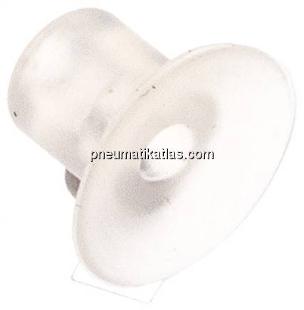 Flachsauger, P-Serie, Ø 9,5x1,5mm, Silikon (50A), transparent