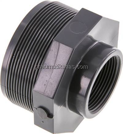 Reduziernippel G 3"(AG)-Rp 1-1/2"(IG), PVC-U