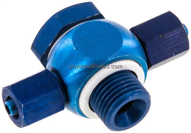 T-Verschraubung G 1/8"-4,3x3mm, Aluminium, Hohlschraube