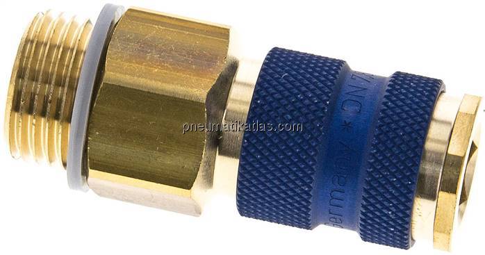 Kupplungsdose (NW7,2) G 1/2"(AG), blau, Sechseck SW12