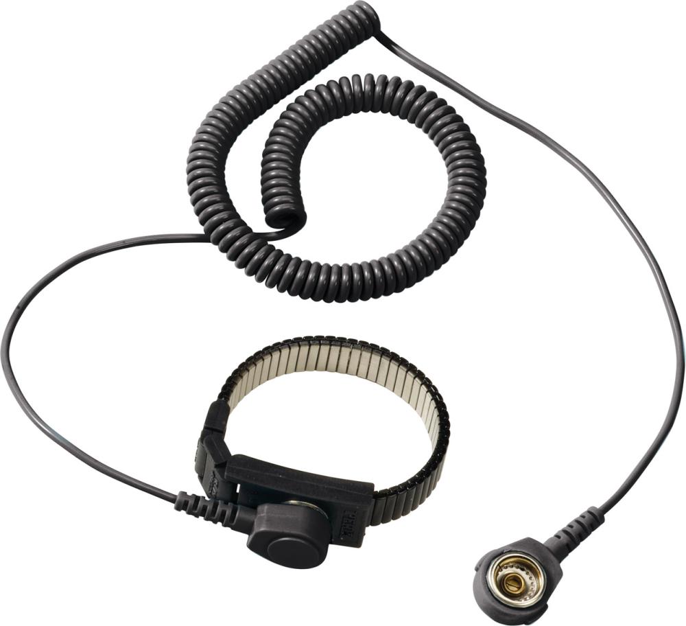 Edelstahl-Armband (ESD) mit Spiralkabel