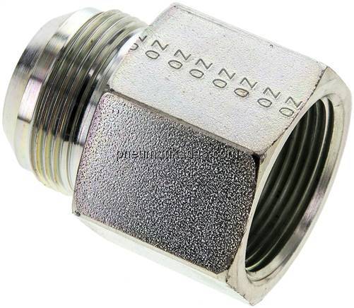 Reduziernippel UN 1-5/8"-12(JIC-AG)-NPT 1-1/4"(IG), Stahl verzinkt