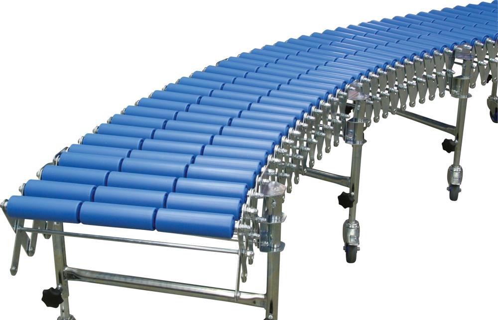 Scheren-Rollenbahn, 600mmB=600mm,L=4,0-9,6m Blume Förderanlagen