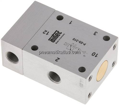 3/2-Wege Pneumatikventil, G 1/8", Luftfeder (NC), Standard