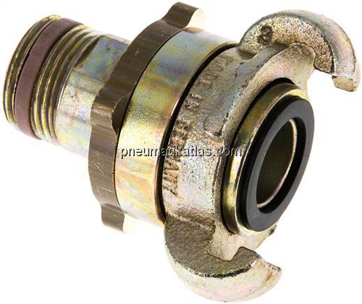 Sicherheits-Kompressorkuppl. G 3/4"(AG), Temperguss verzinkt