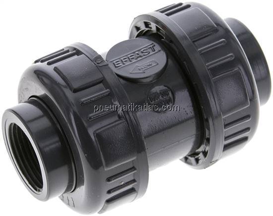 Rückschlagventil, PVC-U / EPDM, Rp 3/4"