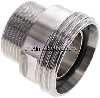 Gewindestutzen (Milchgewinde) Rd 58x1/6"-G 1-1/4", 1.4404