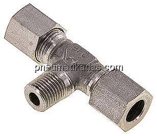 T-Schneidringverschraubung M 10x1 (konisch)-8 LL (M12x1), 1.4571