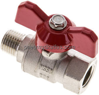 Messing-Kugelhahn, Eco-Line, R 1/4" / Rp 1/4", 0 - 25bar