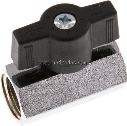 Messing-Minikugelhahn G 3/8" Innengewinde, PN 15