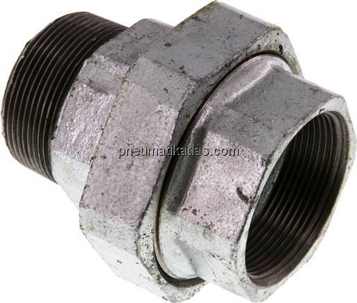 Verschraubung flach dichtend Rp/R 2" (IG/AG)