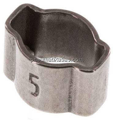 2-Ohr-Schlauchschelle 3,4 - 5mm, 1.4307 (W4)