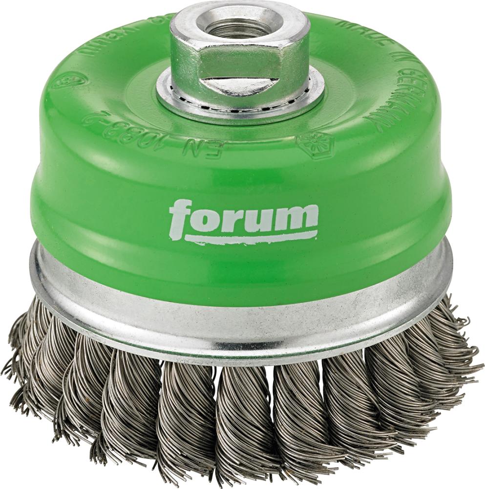 Topfbürste rostf. M14 80x0,50mm gezopft FORUM