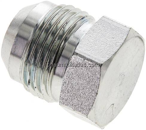HD-Verschlussstopfen UN 1-1/16"-12(JIC), Stahl verzinkt