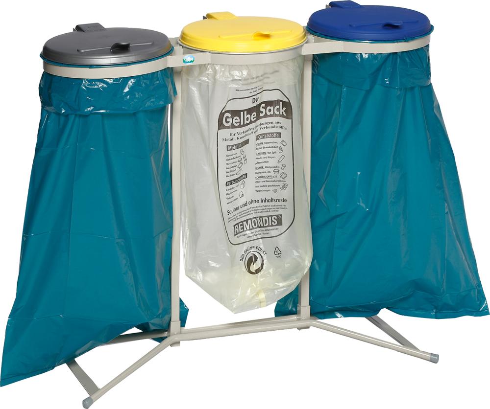 Abfallsammler 3x120 l verz. stationär H980 mm VAR
