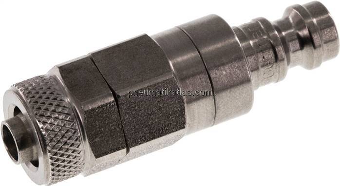 Kupplungsstecker (NW5) 8x6mm Schlauch, Edelstahl