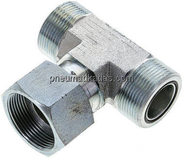 ORFS-T-Verschraubung UN 1-11/16"-12(AG/IG/AG)