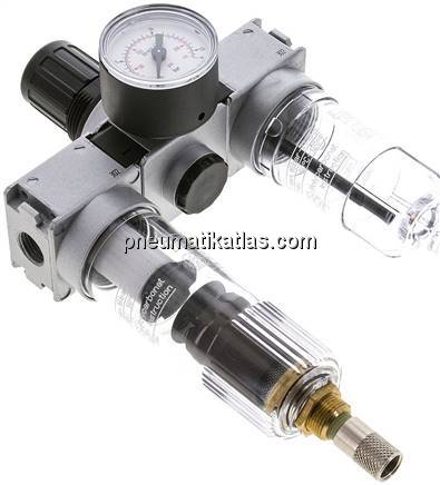 MULTIFIX Wartungseinheit (0), 3-tlg., G 1/4", 0,5 - 10 bar