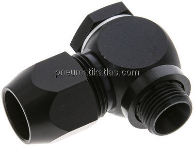 Winkel-Verschraubung G 3/8"-16x10mm, Aluminium