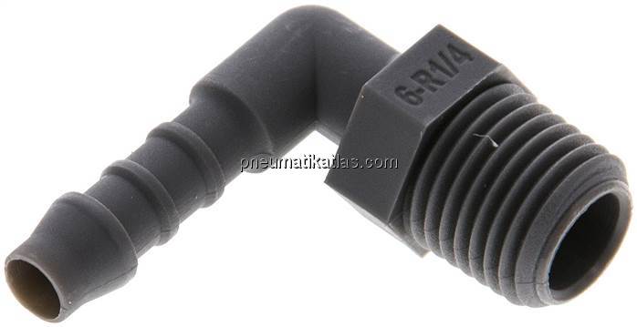 Winkel-Gewindetülle R 1/4"-6 (1/4")mm, PA 6