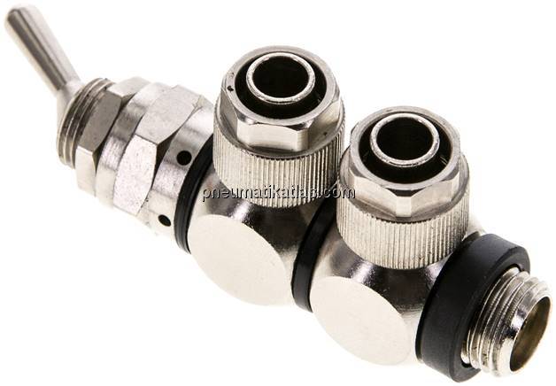 4/2-Wege Kipphebelventil G 1/4"-10x8 mm