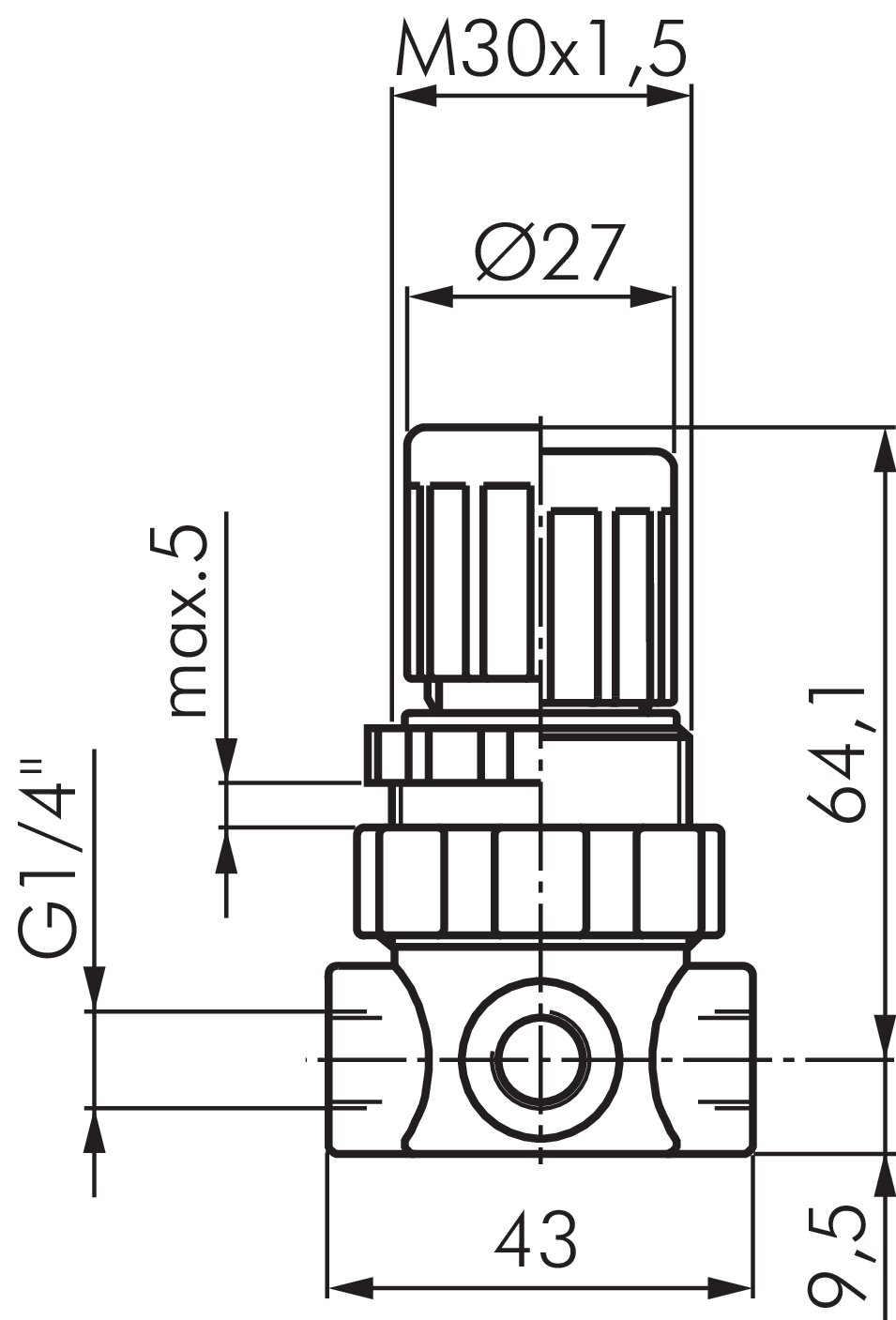 Zeichnung: Druckbegrenzungsventil (Mini)