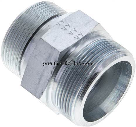 Gerade Schneidringverschr. M 48x2-38 S (M52x2), ohne Mutter & Schneidring, Stahl