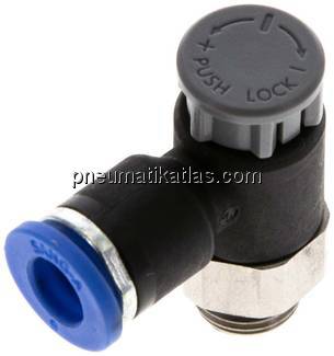 Kompakt-Drosselventil G 1/8"-6mm,abluftregelnd (Standard)