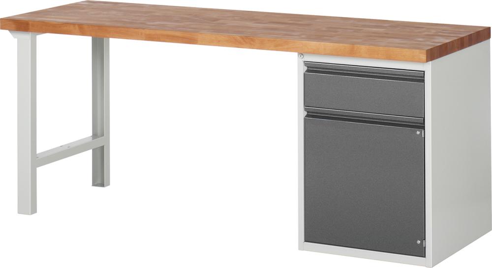 Werkbank Serie Basic 7 Modell 7502-1 B2000xT700xH840mm RAL7035/7016