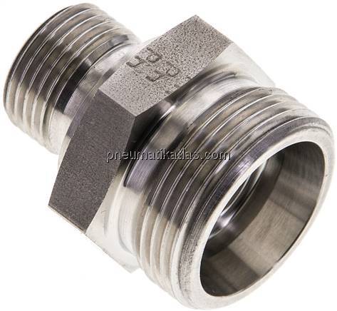 Gerade Schneidringverschr. G 3/8"-18 L (M26x1,5), ohne Mutter & Schneidring, 1.4