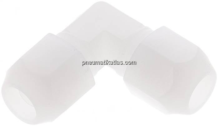 Winkel-Schlauchverbinder 12x9mm, PVDF (FDA)