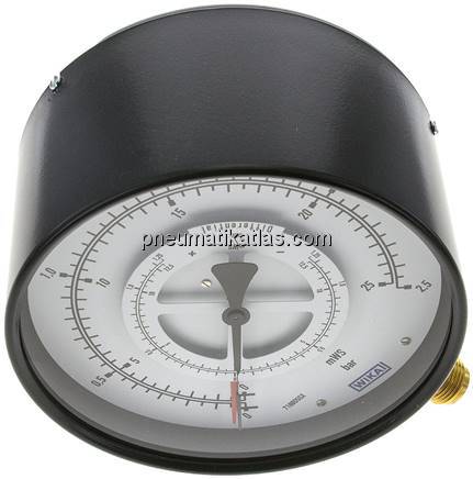 Differenzdruck-Manometer senkrecht, 160mm, 0 - 2,5 bar